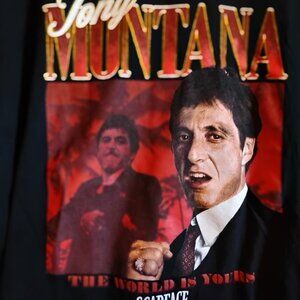 Men's Black XL Scarface Tony Montana The World Is Yours Ripple Junction T-Shirt